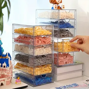 No Power Required Modern Plastic Small Drawer Organizer for Building Blocks