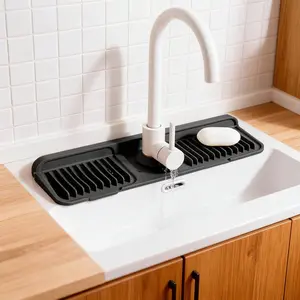 Silicone Faucet Mat & Sink Stopper | Anti-Splash Drip Catcher for Kitchen & Bathroom