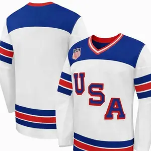 Men’s Blank White 2026 Away Replica Hockey Jersey, Ice Hockey Fan Jersey S–6XL, Birthday Gifts for Hockey Fans