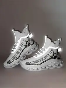 Chinese koi Reflective Breathable Mesh Men's, Blade Sneakers, Sock Chunky Shoes, Running Athletic Shoes, Suitable for All Seasons