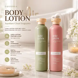 EOURHSA Squalane Cloud Fragrance Body Lotion – 9oz, Long-Lasting Perfume Scent, Moisturizing Cream for Soft, Smooth Skin – Blue Wind Chime & Reverse Paris Fragrance