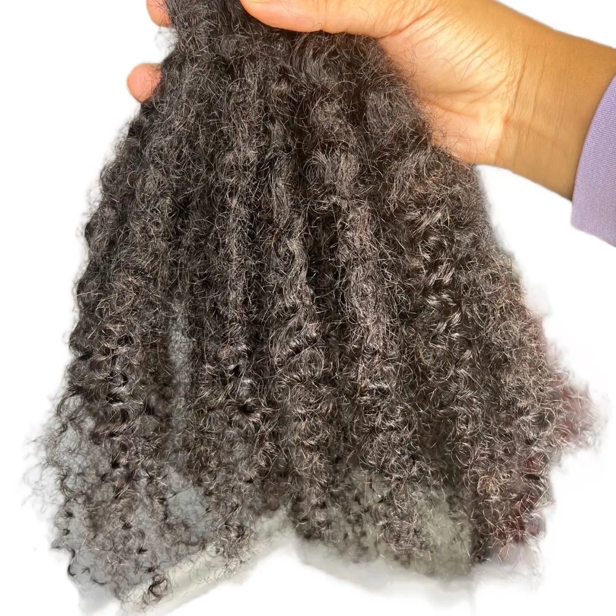 Kinky Curly Locs 100% Human Hair Dreadlock Extensions Curly Ends - 20 loc bundles
