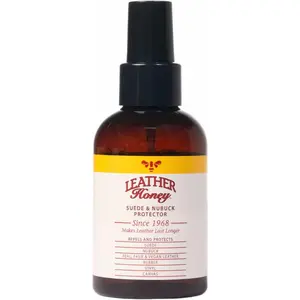 Leather Honey Suede Protector Spray: NonToxic, Non-aerosol Water and Stain Repellent. Protect Suede & Nubuck Shoes, Uggs, Boots, Furniture, Jackets, Bags & Apparel.