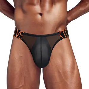 Men’s Sexy Transparent High-Cut Briefs, Low-Rise Sports Underwear with Butt-Lifting U-Shaped Pouch, Breathable and Comfortable