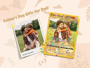 Best Father’s Day Gift for Dad Personalized Pokemon Card From Photo to Holo Card, Custom Couple Keepsake Gift Unique Birthday Anniversary Gift for Him Husband Gift
