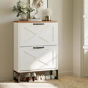 YITAHOME Shoe Cabinet with 2/4 Flip Drawers, Freestanding Shoe Rack, Shoe Organizer, Narrow Shoe Cabinet for EntryWay Hallway Living Room YITAHOME Shoe Cabinet with 2/4 Flip Drawers, Freestanding Shoe Rack, Shoe Organizer, Narrow Shoe Cabinet for EntryWay Hallway Living Room