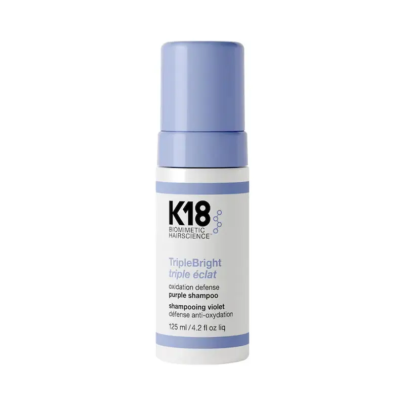 Biomimetic TripleBright Oxidation Defense Purple Violet Shampoo Foam - Gentle, Deep Cleansing, Clarifying, Purifying Silicone-Free Sulfate-Free Hair Care with Polyquaternium-77 for Platinum Blonde Hair to Detox, Restore Health & Fight Brassiness, Gentle H