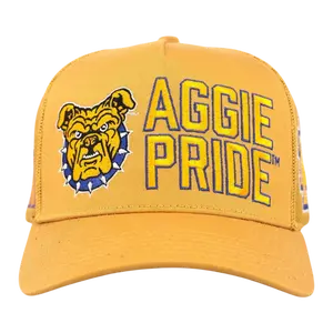 NCAT Alumni Trucker Hat | NC A&T Aggies Alumni Hat in Tan