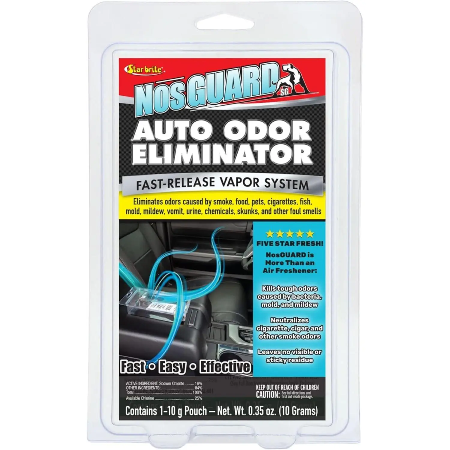 STAR BRITE Auto Odor Eliminator, Fast Release Vapor System Eliminates Car Odors in  Hours ()