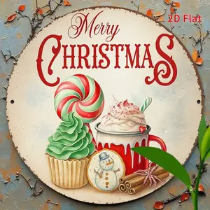 Vintage Iron Round Tin Sign, Fun Motivational Quotes, Christmas Dessert Party Theme, Home Decor, Garden Decoration, Office Wall Art