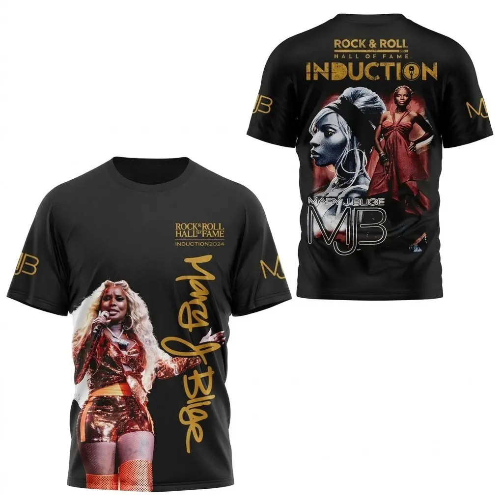 Mary J Blige Hall Of Fame Rock And Roll Introduction 2024 3DT-Shirt