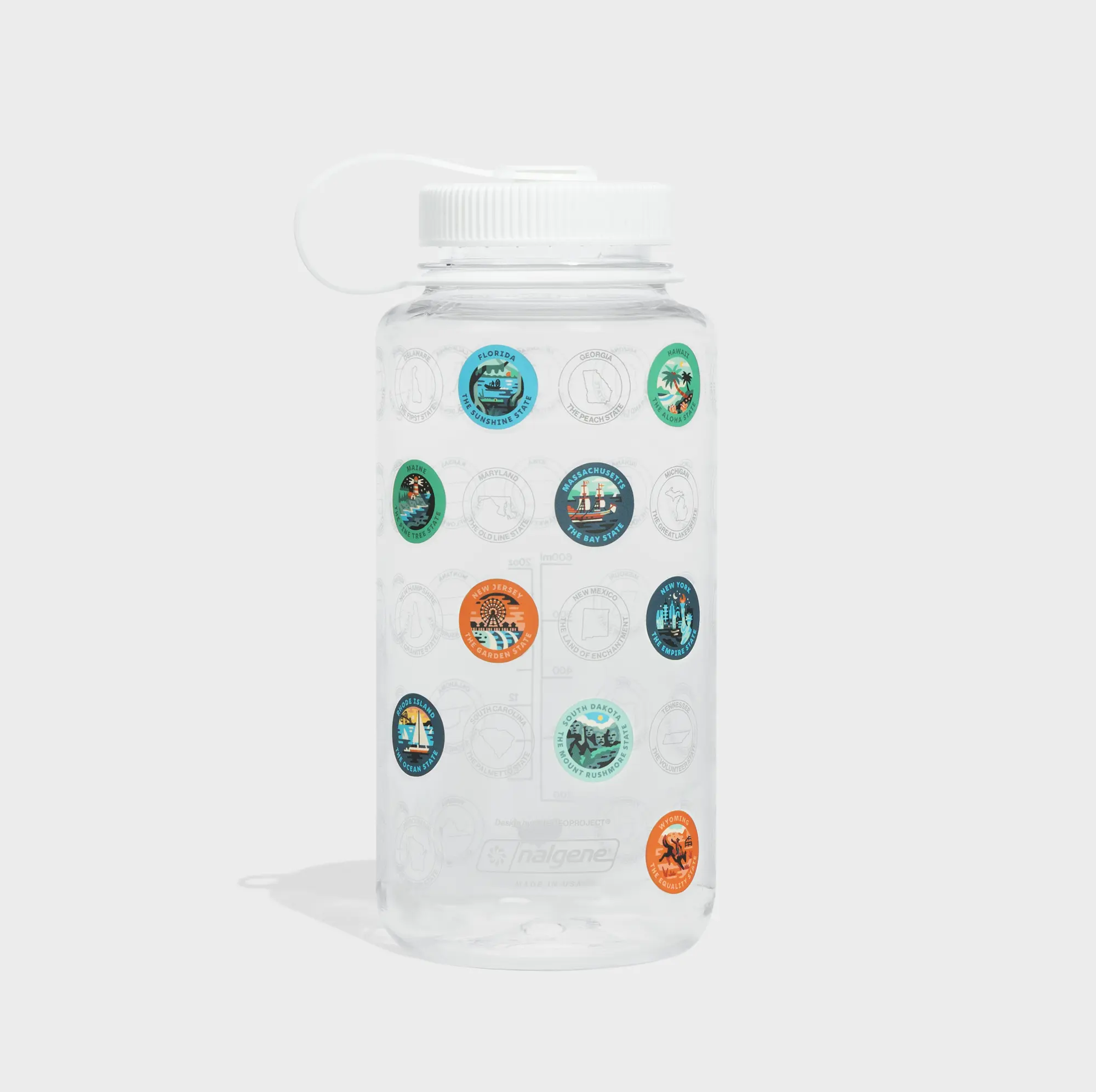 Fifty States Sticker Bottle
