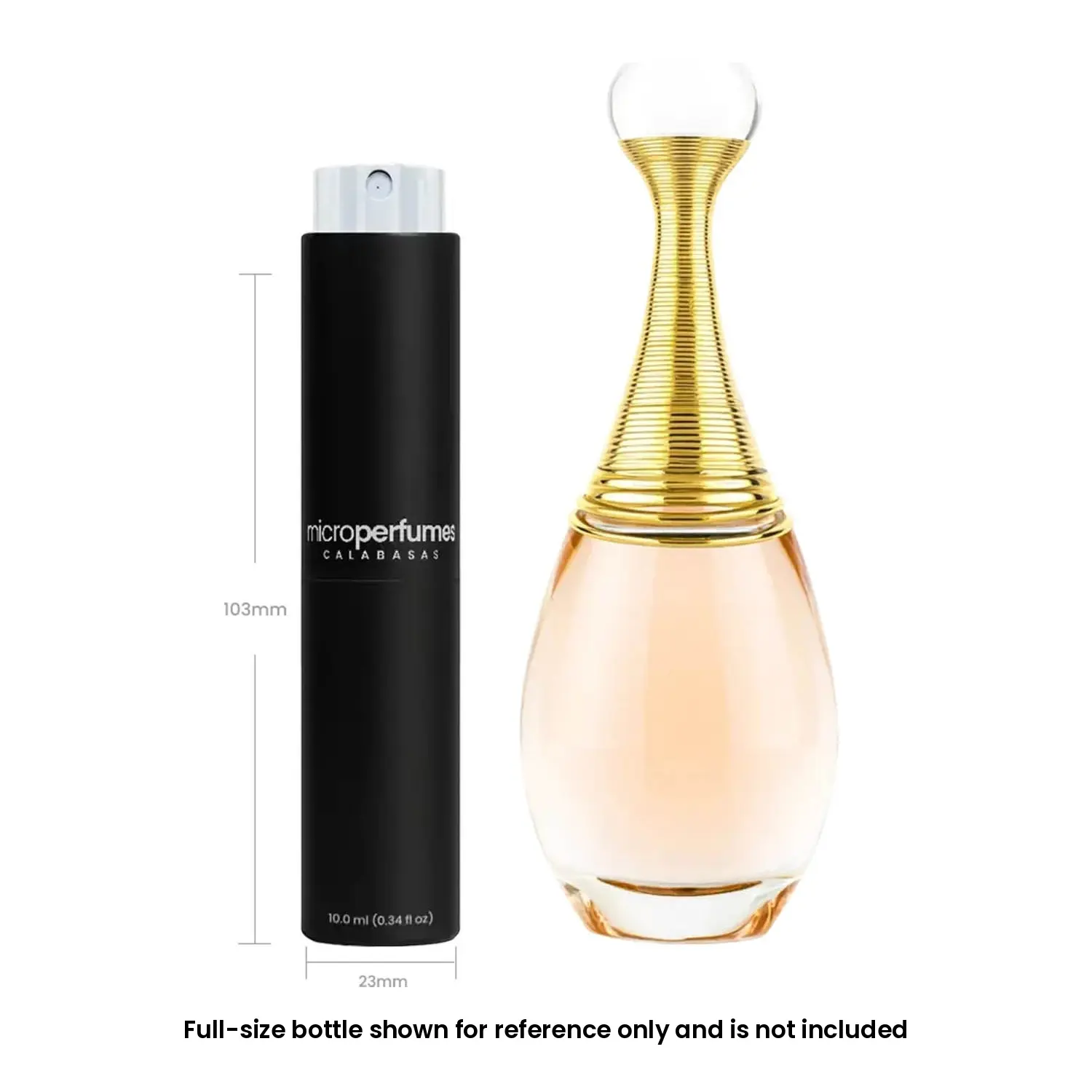 Christian Dior J'adore EDP For Women – 0.34 fl oz / 10 mL Travel Spray Decant, jasmine, lily of the valley, pear, Gift for Her, Independently Rebottled by MicroPerfumes