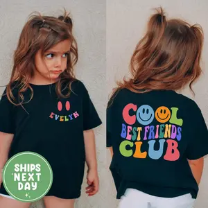 Personalized Name Cool Best Friends Club Shirt, Best Friend Youth Shirt, Best Friends Forever Tee, Cute Best Friends Shirt, Bff Shirt Gift, Unisex
