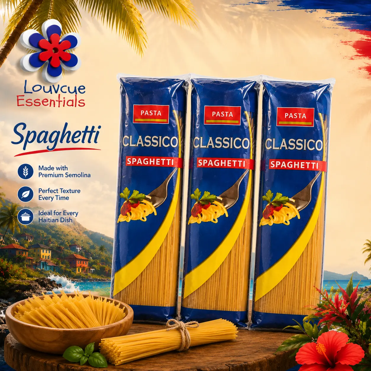 Classico Spaghetti ( Ideal for every haitian dish ) 3 pack
