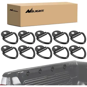 Nilight 10-Pack Heavy-Duty Steel Bolt-On V-Ring D-Ring Tie Down Anchors, Vehicle Accessories for Trucks, Trailers, ATV Cargo Securing Automotive & Motorcycle Parts
