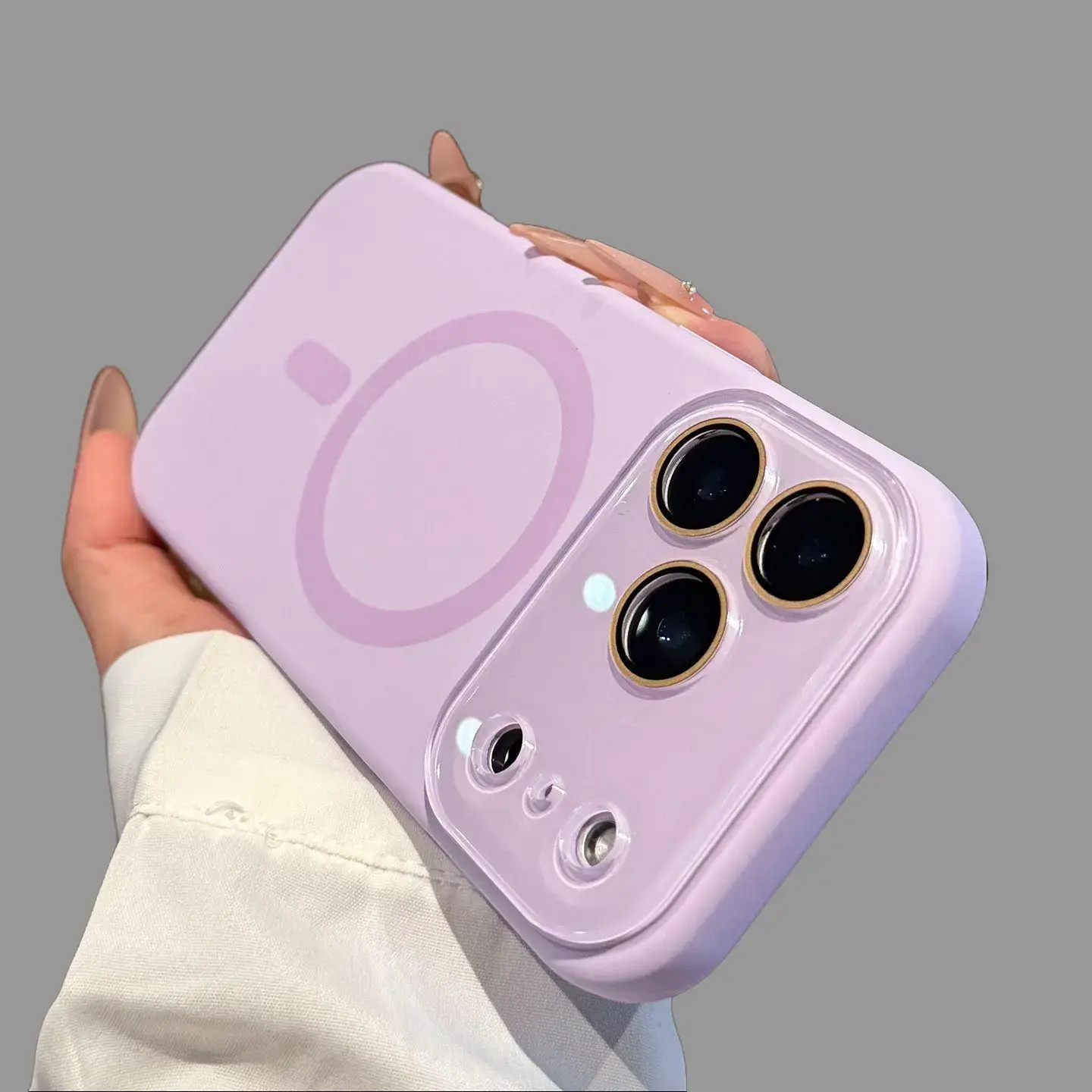 Skin-Friendly Liquid Silicone Magnetic Shockproof Phone Case - Full Protection Accessory with Anti-Drop Lens Guard, Compatible with iPhone 17/16/15/14 Pro Max (Casing, Cover for Cellphones)