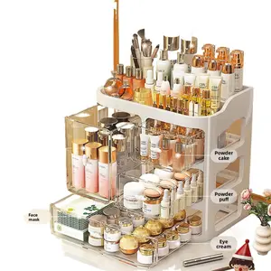 Acrylic Cosmetic Storage Box for Home Decor with Transparent Drawers Perfect for Skincare Makeup and Lipstick Organization in Bathroom Bedroom or Vanity Area