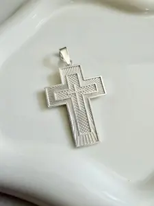 Silver 925 cross with Lord’s prayer in Spanish, Cruz con padre nuestro