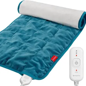 Weighted Heating Pad for Back & Period, FSA Eligible Electric Heat Pad, Gifts for Women Men Mom Dad, 2.2 lb HSA Neck Shoulder Heated Pad, 2H Auto-Off, 12x24