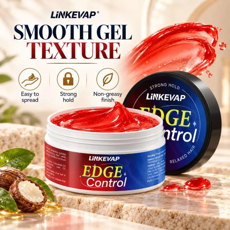 LINKEVAP Strong Hold Edge Control Gel, Thick Hair Edge Styling Product, Long-Lasting Hold, Clump-Proof Haircare for Smooth, Defined Hairstyles