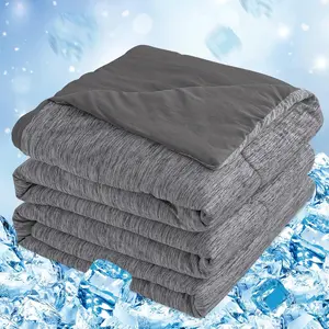 Cooling Comforter King Size, Cooling Blanket with Q-Max 0.45 Arc-Chill Cooling Fiber for Hot Sleeper and Night Sweats, Cool Thin Breathable Summer Comforter for Bed, (90" x 108", Dark Grey)
