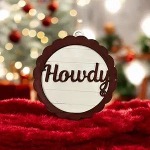 Howdy Christmas Ornament Aggie Spirit Holiday Décor with Festive Design and Text
