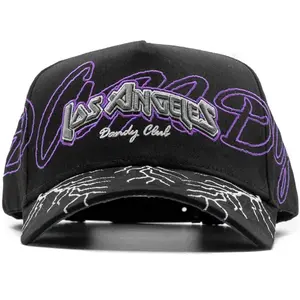 2026 black and purple Los Angeles New York hip-hop style luxury baseball cap, fashionable hat, adjustable and multifunctional, made of high-quality fabric