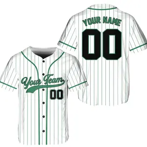 Personalized Team Baseball Jersey Custom Name and Number Shirt Baseball Jersey Uniform Outfit Gift for Baseball Fans Men Women Unisex