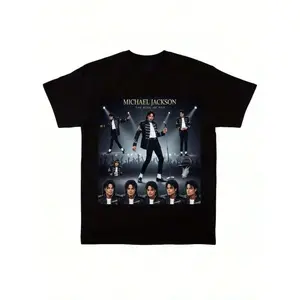 Classic Michael Jacksons King Of Pops-Shirt,Men Fashion Rock-Shirt,%25 Cotton-Shirt,Suitable Fans,& Holiday Men And Women Graphic Tee, Music,MICHAEL JACKSONS V4 TEE Vintage Graphic 90s Tee, Hop Streetwear Unisex Woman And Man Unisex Him Her, Y2K Style,Ja
