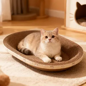 Cat Scratch Board Small Size, Suitable For Medium And Small Cats, Durable Material, - Dual Use Scratch And Rest Pad, Super Large Cat Bed, Pet Nest, Ground Edge Claw Protection, Home Relaxation, Claw Care, Perfect Pet Gift, Halloween, Thanksgiving