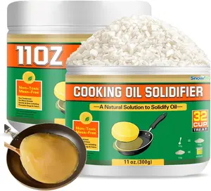 Snowlily Cooking Oil Solidifier Powder, 11 Fl Oz Bottle, Easy Disposal Solution for Fry Oil and Grease, Hardens Up to 2.2 Gallons, Kitchen Waste Management Liquid Absorbent household