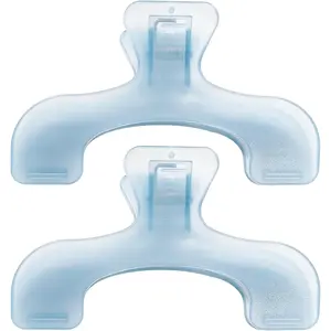 2PCS Transparent Blue Book Page Holder Clips, Hands Free Book Clip to Hold Pages Open, Plastic Reading Page Holder for Cookbooks, Music Sheets, Documents & Study
