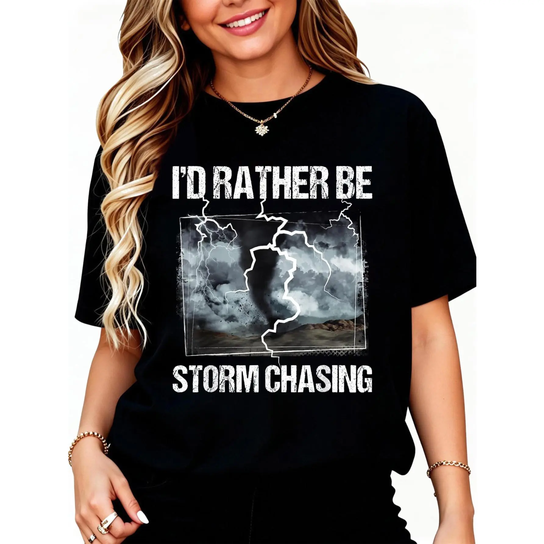 I'd Rather Be Storm Chasing - Tornado Chaser Meteorology T-Shirt
