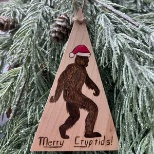 Merry Cryptids Big Foot Christmas Ornament