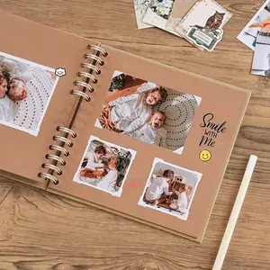 Scrapbook Album, 30-Page Blank Scrapbook, Kraft Paper Photo Album, Hardcover Scrapbook for Birthdays & Holidays, Crafting, DIY