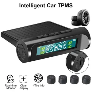 Car Tire Pressure Monitoring System, Digital LCD DisplayTire Pressure Monitoring System with 4 External Sensors,Car TPMS Auto Security Alarm Systems