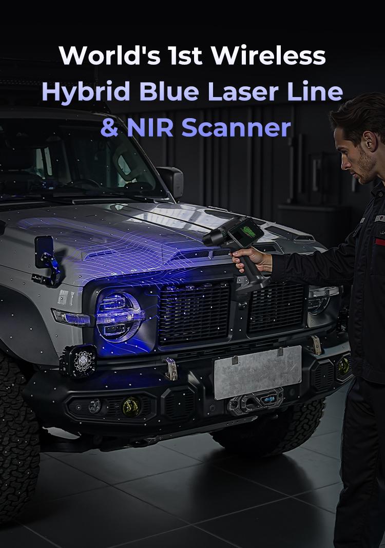Creality RaptorX: Wireless Hybrid Blue Laser & NIR Scanner Creality RaptorX: Wireless Hybrid Blue Laser & NIR Scanner