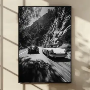 (No Frame) Racing Porsche 911 Poster, Unique Automotive Art, Vintage Car Poster, Hypebeast Wall Decor, Automotive Wall Art