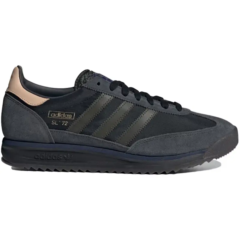 adidas SL 72 RS Core Black Shadow Olive - Modern Retro Sneaker Staple
