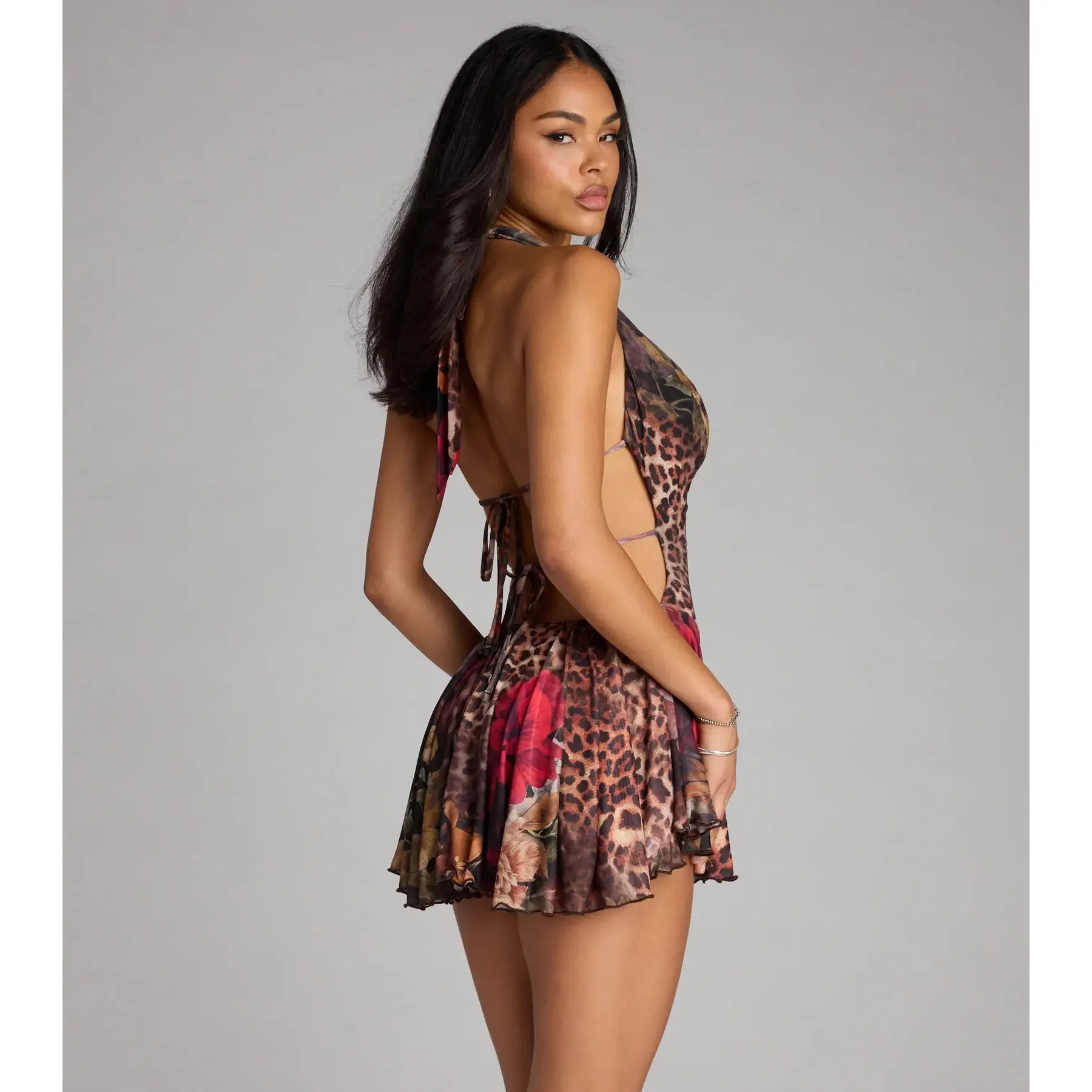 Wildflower Energy Cowl Halter Romper - TikTok Shop