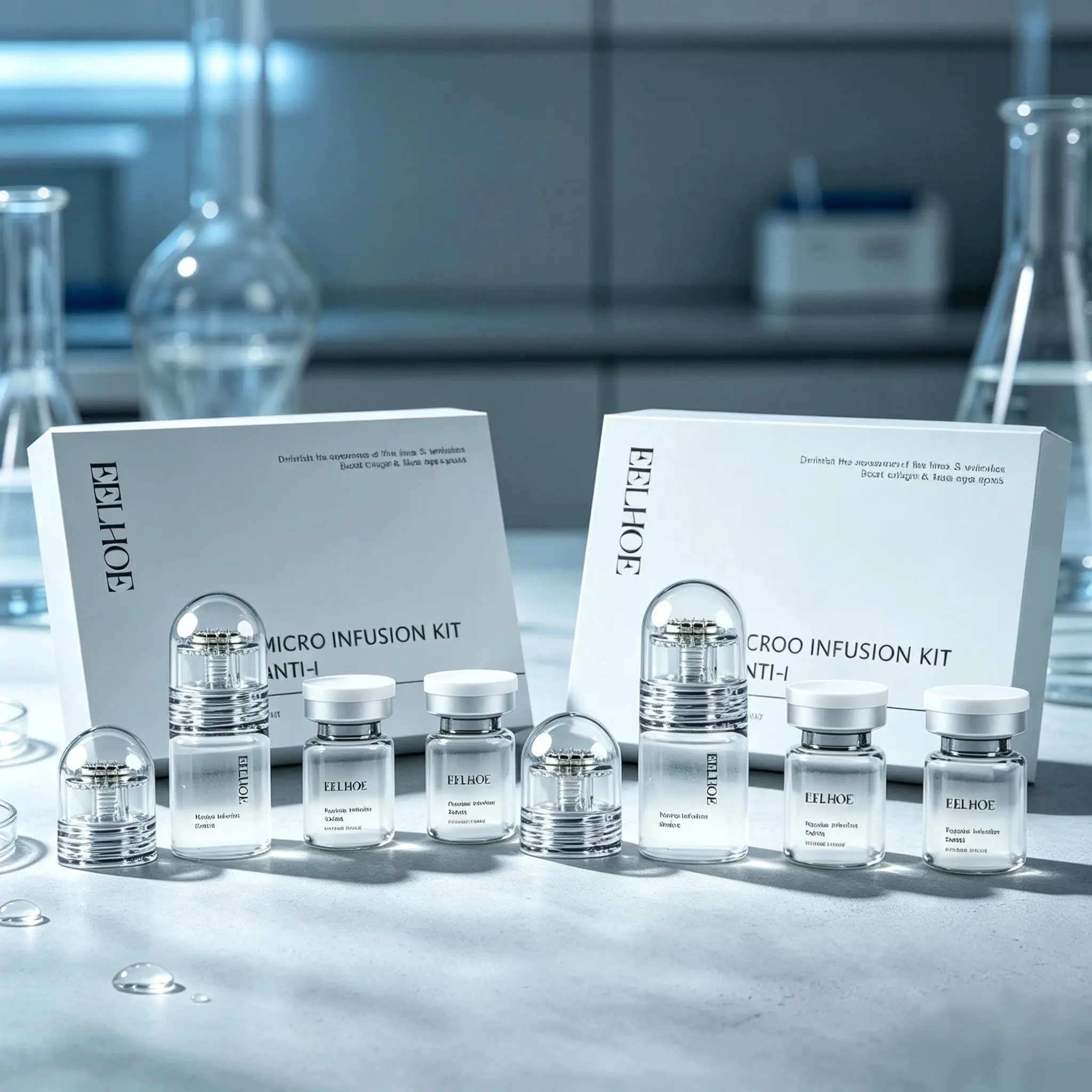 Micro-Nano Peptide Essence Set - Hyaluronic acid and collagen peptide essences can make the skin firmer and smoother. Home Beauty Care Essence Set Facial Serums