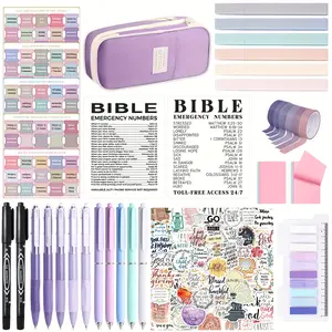 Bible Study Supplies Journaling Kit for Women Includes Prayer Journal Emergency Card Highlighters Tabs & More for Journaling Christian Gifts Scripture Study