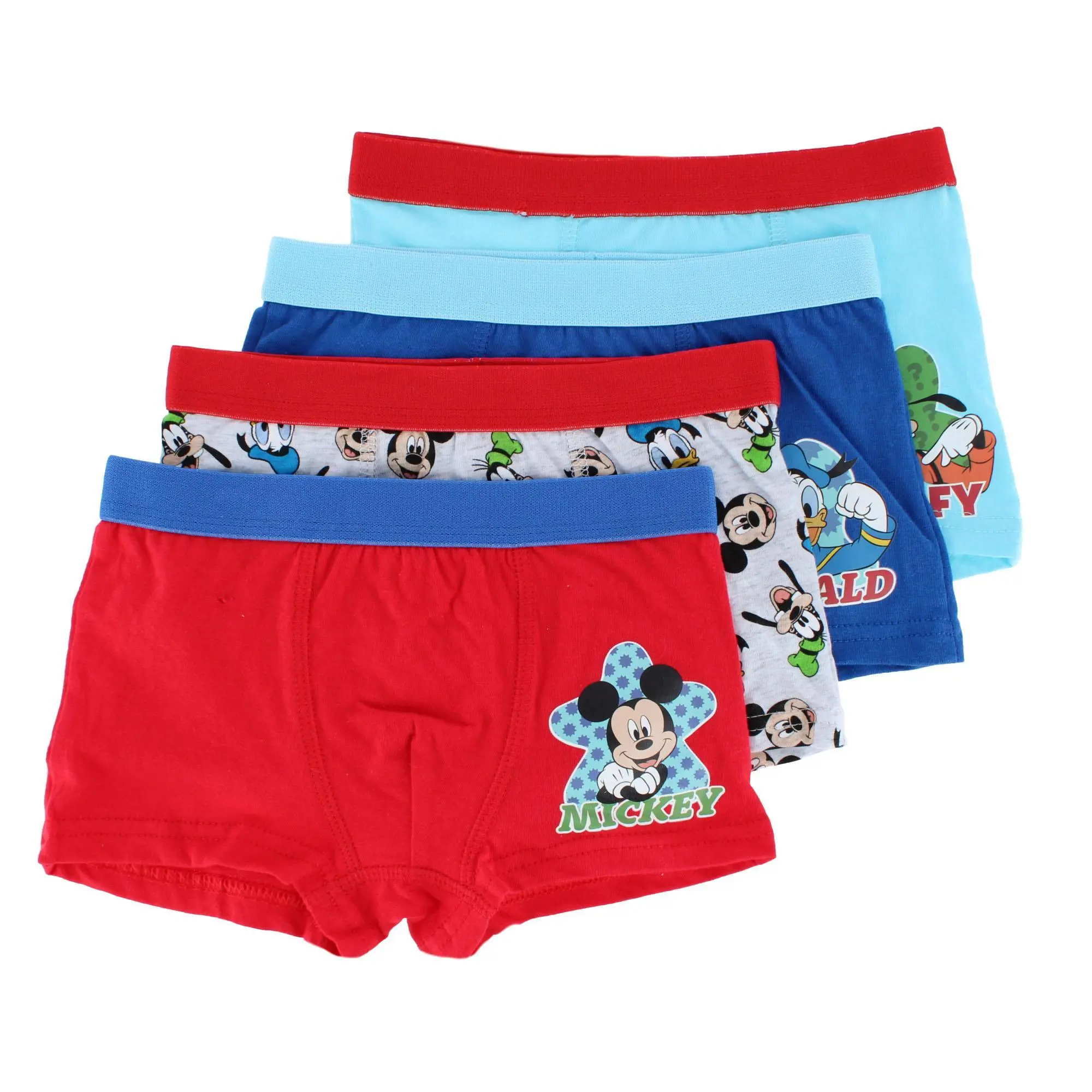Textiel Trade Toddler Boy's Mickey Mouse Boxer Briefs (4 Pack), Boxer Briefs