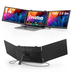 Cevaton 14" Dual Laptop Screen Extender for Premium & Pro Laptops, Portable Monitor for 13.3"-17.3" Laptops, 3.0 lbs, Requires Dual External Display Support, Compatibility Check Available