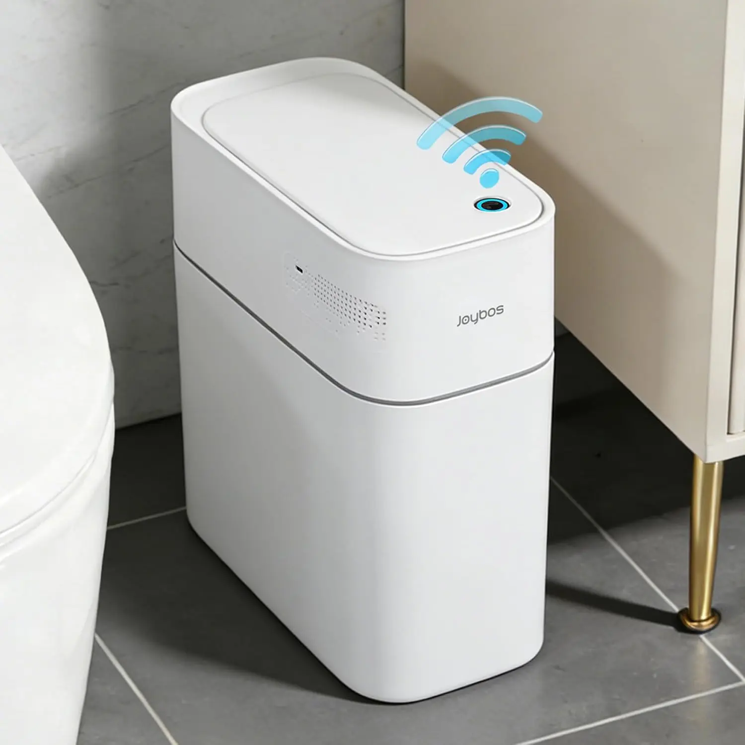 3.5 Gallon Slim for,Touchless Diaper with Trash Bag Auto-adsorption Technology,Sensor Diaper Garbage Bins for Bedroom Office