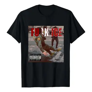 100% Cotton Unisex ANTI-ICE Album Cover Style T-Shirt, ICE Protest Tee, Fuck Ice Shirt, Anti-Ice Minnesota, Anti-Ice Minneapolis