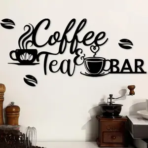 CIFbuy Metal Coffee Bar Sign Decor Stylish Home Office Ornament Coffee Tea Bar Essentials Housewarming Gift Vintage Metal Sign
