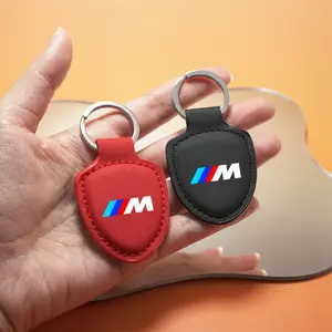 Leather Car Emblem Keychain Key Ring Accessories For BMW Performance F25 F26 F15 F16 E90 E91 E92 E60 E84 G22 G32 F13 F36 G30 G20