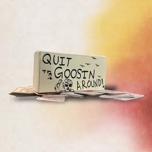 "Quit Goosin Around!“ Card Game - Miniature Deck on 2 Ply Linen Paper